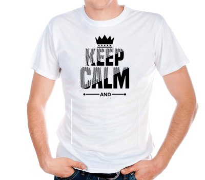 Keep Calm Personalised T-shirt - White