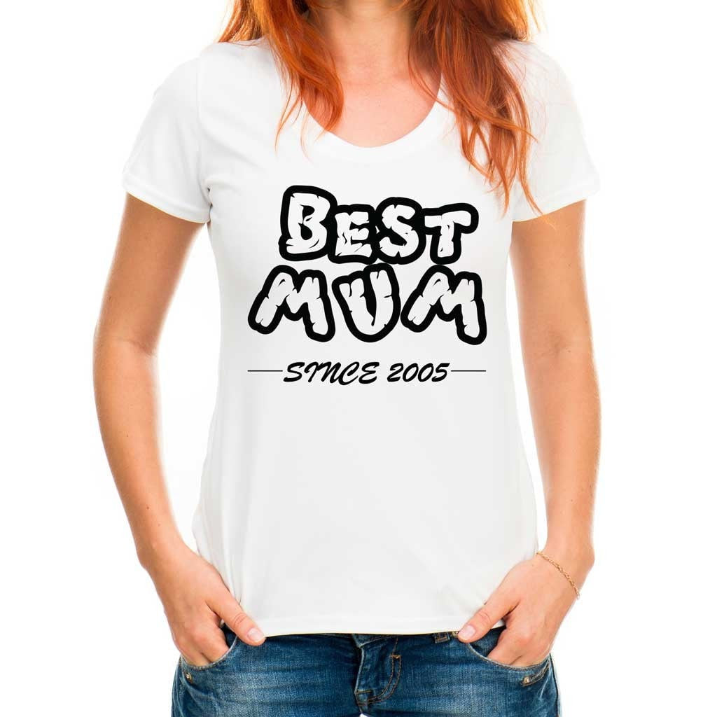 Best Mum Personalised T-shirt Choose Year