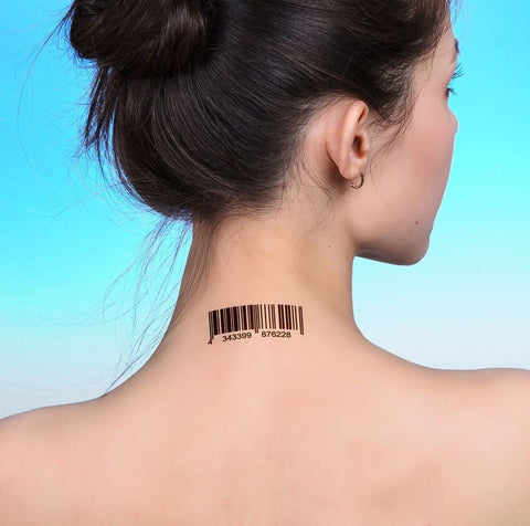 Personalised Temporary Neck Tattoo